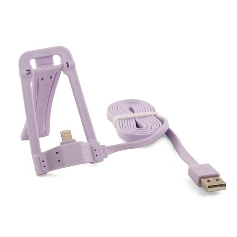 Soporte cargador rosa iphone